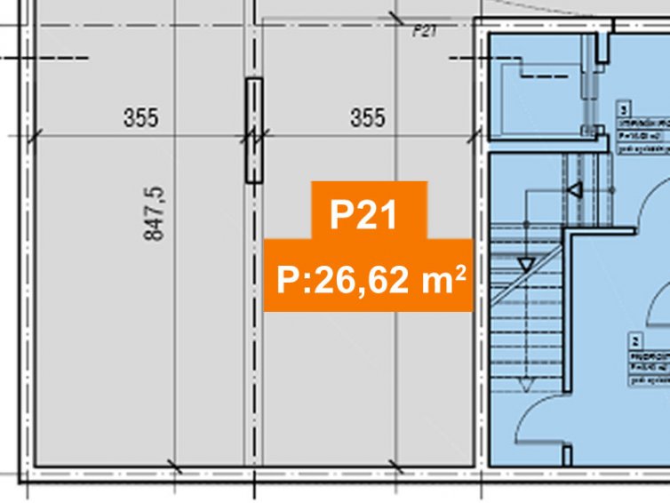 Z5.P21 Podzemno garažno parkirno mjesto, 26,62 m2, Objekat 5